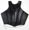 IR807238 - Black Faux Leather Armor Jacket Vest