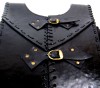 IR807238 - Black Faux Leather Armor Jacket Vest