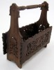 SH10431 - Hand Carved Wooden Magazine Rack