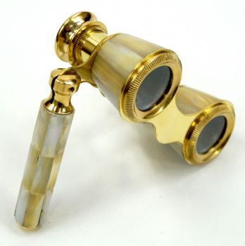 BR48531B - Brass Opera Binoculars, Mother of Pearl