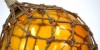 MR4802A - Glass & Rope 10" Fishing Float (Amber)