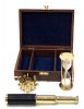 SH7697 - Nautical Gift Box - With sextant, timer and telescope in Wooden Box