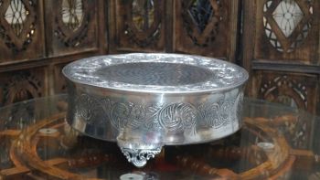 AL 4181a - 16" - Wedding Aluminum Cake Stand Silver Finish (16" Inch Round)